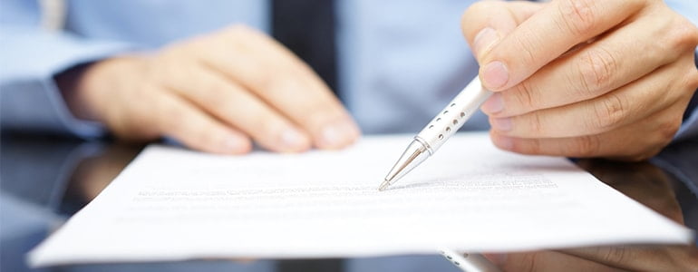 checking paperwork